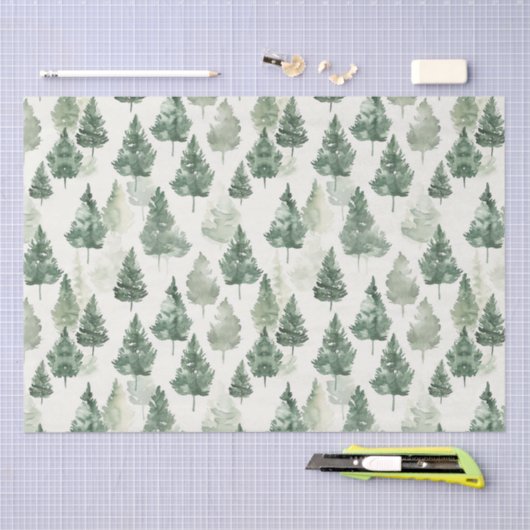 French Toile Trees Pattern Tissuepapier (Craft)