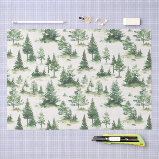 French Toile Trees Pattern Tissuepapier (Craft)