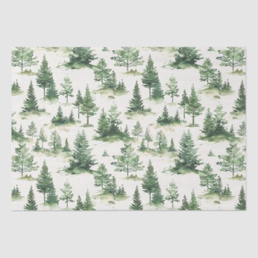 French Toile Trees Pattern Tissuepapier (Voorkant)