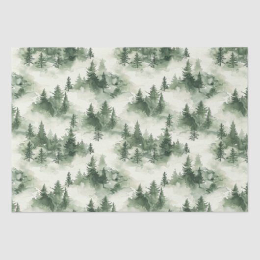 French Toile Trees Pattern Tissuepapier (Voorkant)