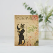 French Tuxedo Cat Briefkaart (Staand voorkant)