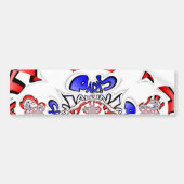 French Twist Hakuna Matata: een unieke culturele m Bumpersticker (Voorkant)