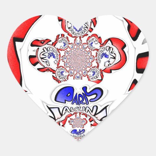 French Twist Hakuna Matata: een unieke culturele m Hart Sticker (Voorkant)