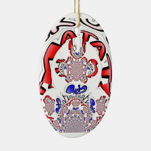 French Twist Hakuna Matata: een unieke culturele m Keramisch Ornament (Rechts)