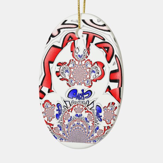 French Twist Hakuna Matata: een unieke culturele m Keramisch Ornament (Links)