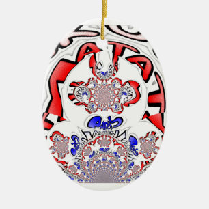 French Twist Hakuna Matata: een unieke culturele m Keramisch Ornament