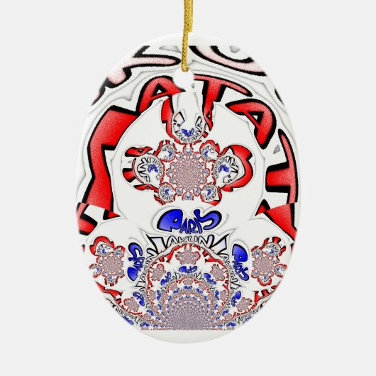 French Twist Hakuna Matata: een unieke culturele m Keramisch Ornament (Voorkant)