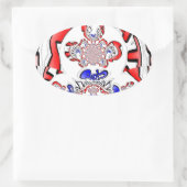 French Twist Hakuna Matata: een unieke culturele m Ovale Sticker (Tas)