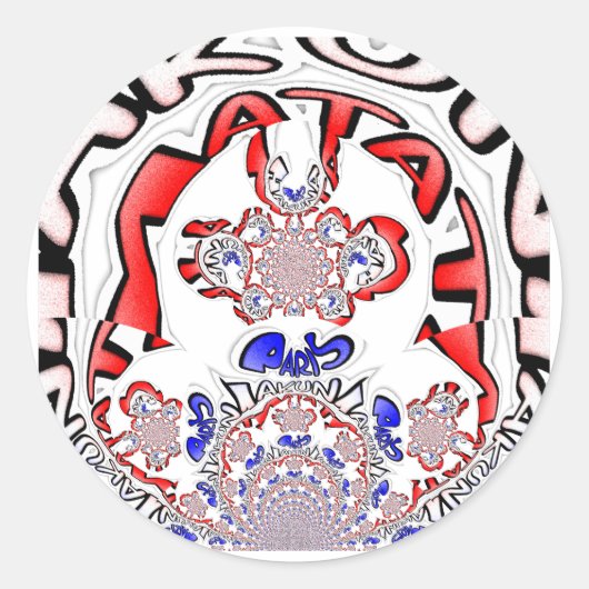 French Twist Hakuna Matata: een unieke culturele m Ronde Sticker (Voorkant)