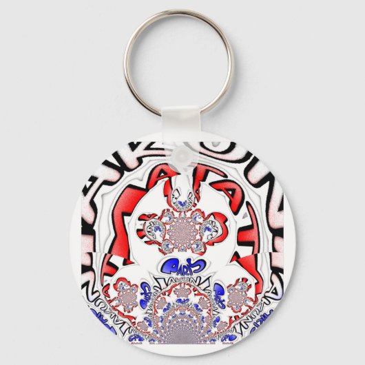 French Twist Hakuna Matata: een unieke culturele m Sleutelhanger (Voorkant)