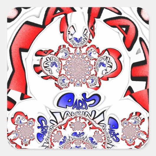 French Twist Hakuna Matata: een unieke culturele m Vierkante Sticker (Voorkant)