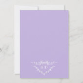 French Victorian Purple Lilac Save the Date (Achterkant)