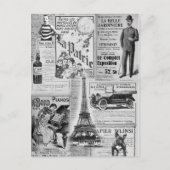 French Vintage Eiffel Briefkaart (Voorkant)