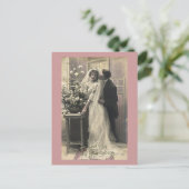 French Vintage Romantic Love Wedding Briefkaart (Staand voorkant)