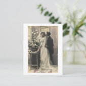 French Vintage Romantic Love Wedding Briefkaart (Staand voorkant)