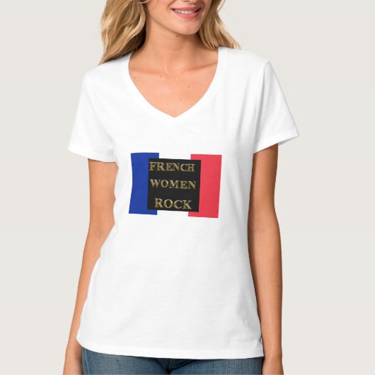 FRENCH VROUW ROCK T-SHIRT (Voorkant)