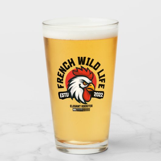 French Wild Life – Eleganter Hahn Glas (Voorkant gevuld)