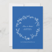 French Wildflower Toile Blue Bridal Shower Kaart (Achterkant)