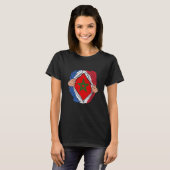 French with Moroccan roots Maroc Flag with France T-shirt (Voorkant volledig)