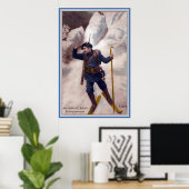 French WWI Soldier on Skis in the Alps Blue Devils Poster (Thuiskantoor)