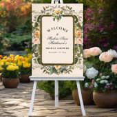 French Yellow Floral Elegant Tea Vrijgezellenfeest Poster