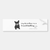 FrenchBulldogBlkWtBrother Bumpersticker (Voorkant)