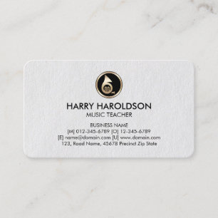 FrenchHorn Icon Music Teacher Premium BusinessCard Visitekaartje