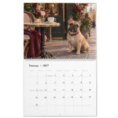 Frenchie About Town Stadsleven Kalender (Feb 2027)