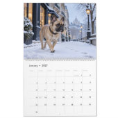 Frenchie About Town Stadsleven Kalender (Jan 2027)