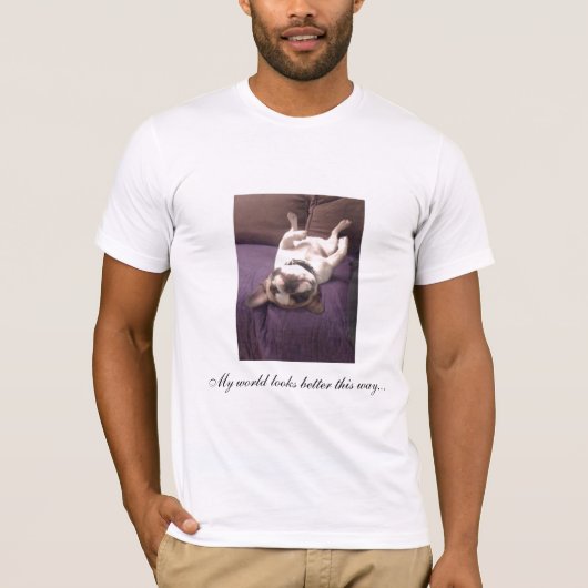 Frenchie achteraan t-shirt (Voorkant)