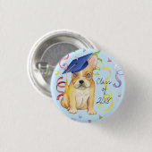 Frenchie Afstuderen Ronde Button 3,2 Cm (Voorkant /achterkant)