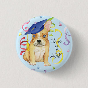 Frenchie Afstuderen Ronde Button 3,2 Cm