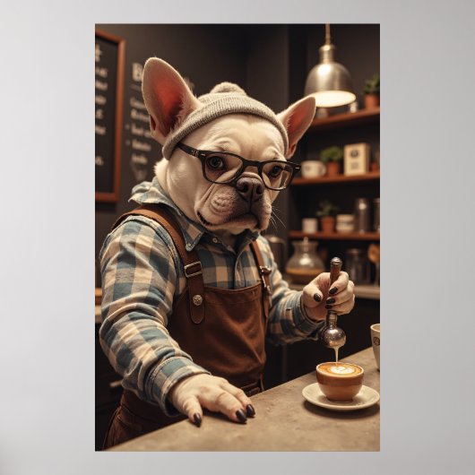 Frenchie Barista: Bark Roast Buzz-modus Poster (Voorkant)