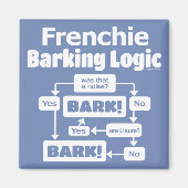 Frenchie Barking Logic Magneet (Voorkant)