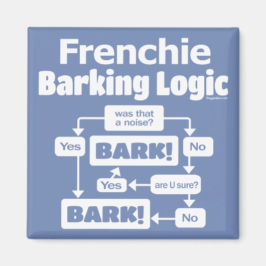 Frenchie Barking Logic Magneet (Voorkant)