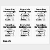 Frenchie Barking Logic Vierkante Sticker (Vel)