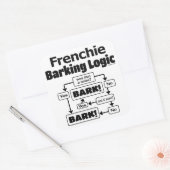 Frenchie Barking Logic Vierkante Sticker (Envelop)