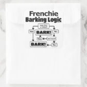Frenchie Barking Logic Vierkante Sticker (Tas)