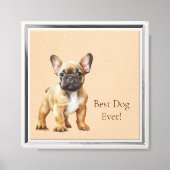 Frenchie beste hond ooit canvas afdruk (Voorkant)