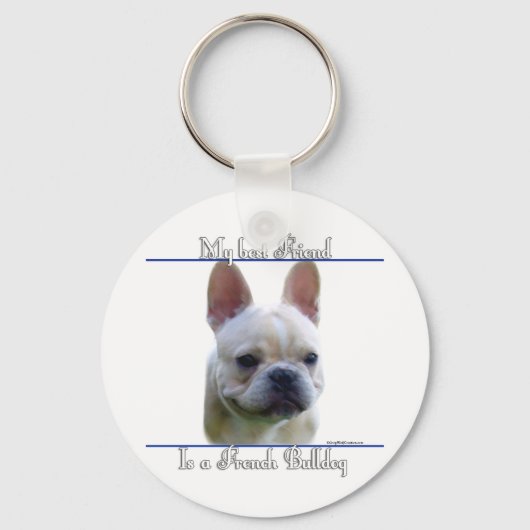Frenchie beste vriend Sleutelhanger (Voorkant)