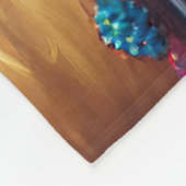 Frenchie Birthday Bash: Een echte Franse bulledog Fleece Deken (Hoek)