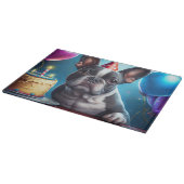 Frenchie Birthday Bash: Een echte Franse bulledog Snijplank (Hoek)