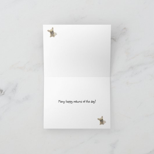 Frenchie Birthday Kaart (Binnen)