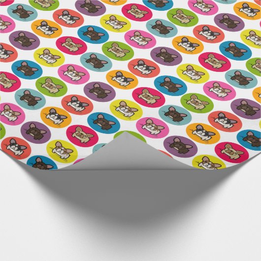 Frenchie Birthday Wrapping Paper Cadeaupapier (Hoek)