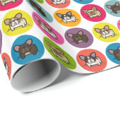 Frenchie Birthday Wrapping Paper Cadeaupapier (Rol Hoek)