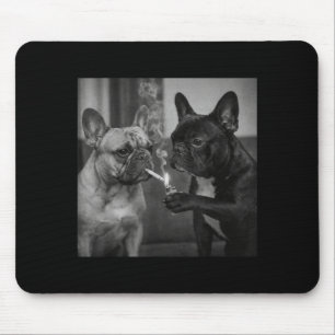 Frenchie Buddies Grappige Franse Bulldog die Rookt Muismat
