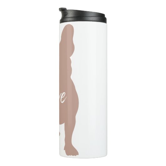 frenchie bull hondenliefde thermosbeker (Geroteerd rechts)