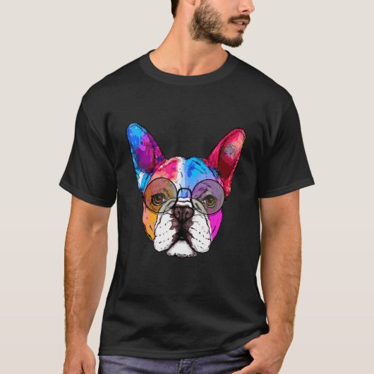 Frenchie Bulldog Cute French Bulldog Dog Design T-shirt (Voorkant)