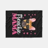 Frenchie Bulldog Mama Fleece Deken (Voorkant (Horizontaal))