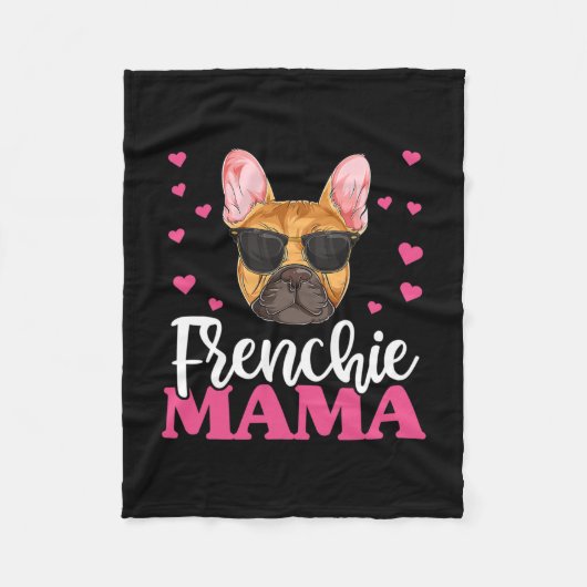 Frenchie Bulldog Mama Fleece Deken (Voorkant)